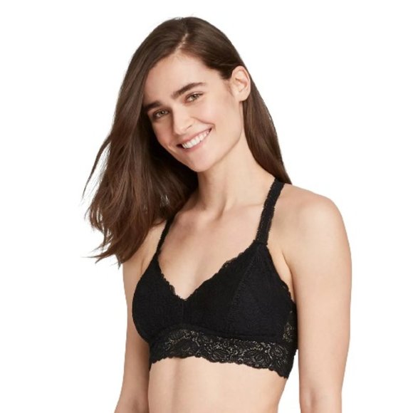 Auden Womens Bra Lace T-Back Bralette L - Picture 1 of 12
